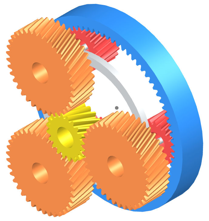 Compound planetary geartrain